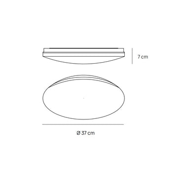 MILLY Plafoniera LED tonda bianca 30W CCT regolabile Vivida luce Plafoniere